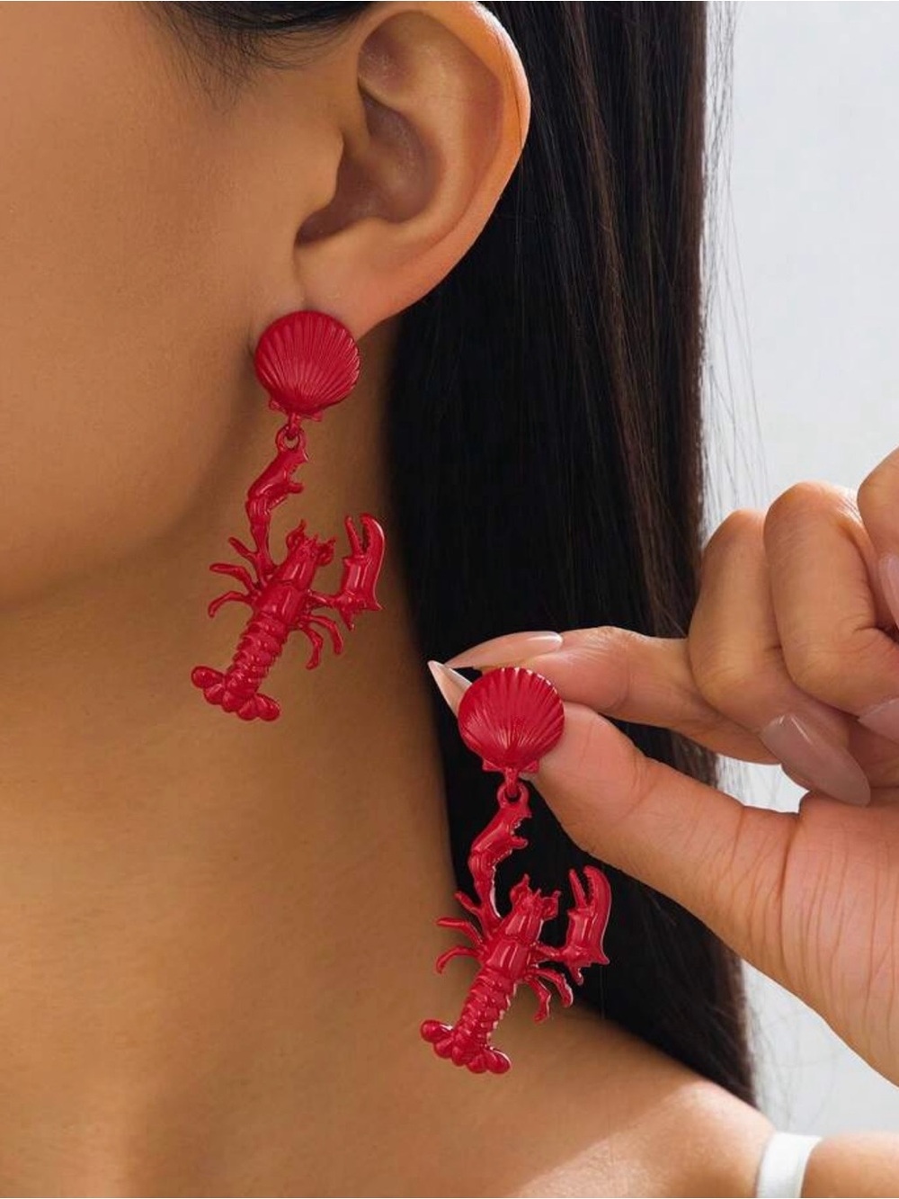 NWT Red Lobster Drop Earrings